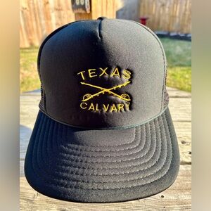 Black Texas Calvary Trucker Hat